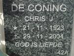 CONING Chris J., de 1923-2004