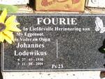 FOURIE Johannes Lodewikus 1930-2004