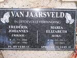 JAARSVELD Frederik Johannes, van 1908-1990 & Marie Elizabeth 1913-2005