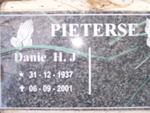 PIETERSE Danie H.J. 1937-2001