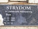 STRYDOM Ben 1936-2002