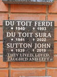 TOIT Ferdi, du 1940-1993 & Sura 1941-2022 :: SUTTON John 1939-2019