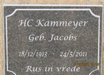 KAMMEYER H.C. nee JACOBS 1913-2011