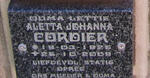 CORDIER Aletta Johanna 1925-2009