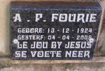 FOURIE A.P. 1924-2009