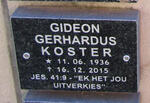 KOSTER Gideon Gerhardus 1936-2015