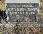 SCHMIDT Aletta Susanna formerly BOTHA nee VILJOEN 1921-1990