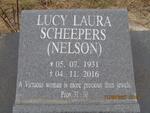 SCHEEPERS Lucy Laura nee NELSON 1931-2016