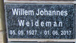 WEIDEMAN Willem Johannes 1927-2017