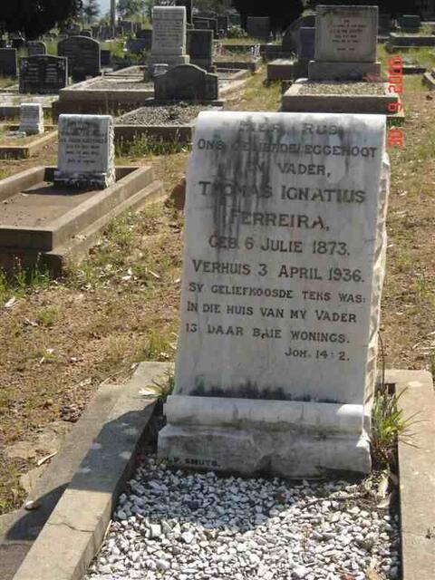 FERREIRA Thomas Ignatius 1873-1936