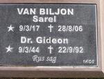 BILJON Sarel, van 1917-2006 :: VAN BILJON Gideon 1944-1992