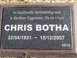 BOTHA Chris 1931-2007