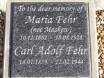 FEHR Carl Adolf 1859-1944 & Maria MASKEW 1862-1928