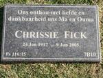 FICK Chrissie 1917-2005
