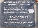 GIBBS Andrew Arthur 1944-2005 & Laura 1940-