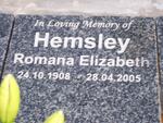 HEMSLEY Romana Elizabeth 1908-2005