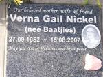 NICKEL Verna Gail nee BAATJIES 1952-2007