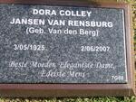 RENSBURG Dora Colley, Jansen van nee VAN DEN BERG 1925-2007