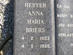 BRIERS Hester Anna Maria 1923-1966