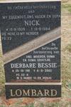 LOMBARD Nick 1909-1984 & Bessie 1911-2002