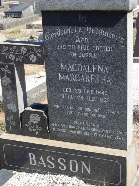 BASSON Magdalena Margaretha 1943-1962