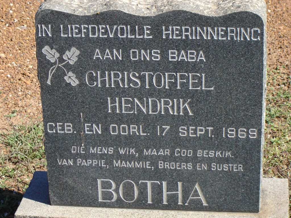BOTHA Christoffel Hendrik 1969-1969