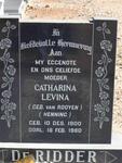 RIDDER Catharina Levina, de previously HENNING nee VAN ROOYEN 1900-1980