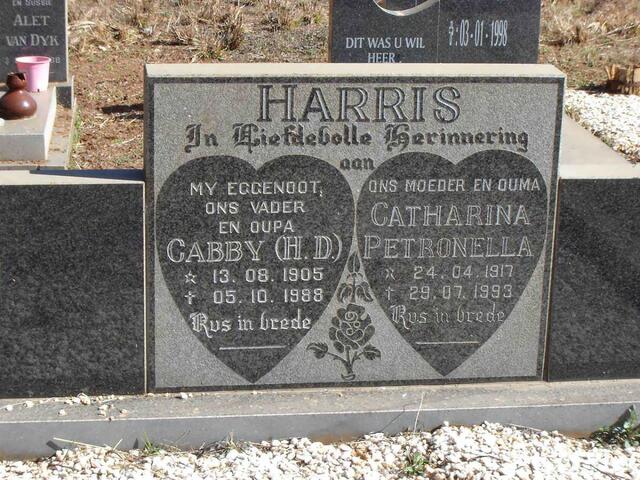 HARRIS H.D. 1905-1988 & Catharina Petronella 1917-1993