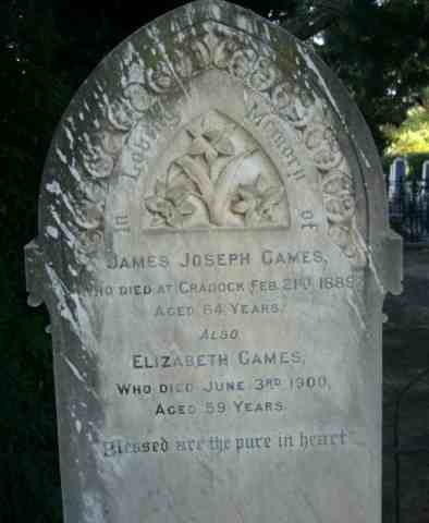 GAMES James Joseph -1889 & Elizabeth -1900