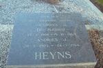 HEYNS Andries J. 1907-1964 & Jacomina J. DU PLESSIS 1908-1962