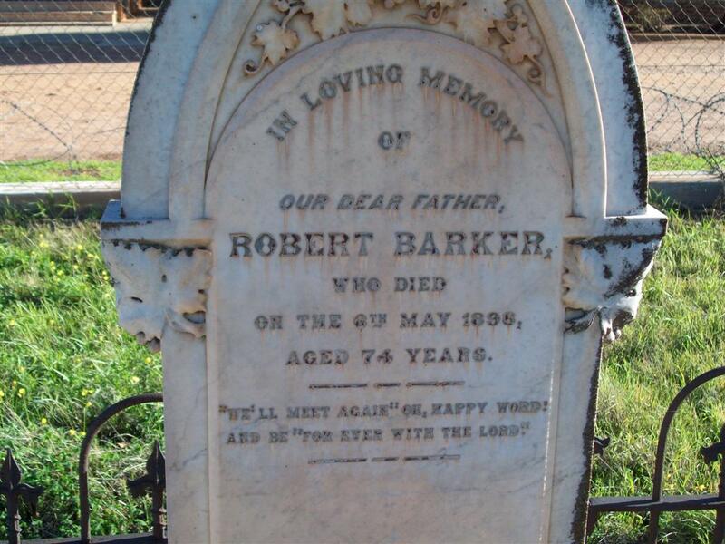 BARKER Robert -1898