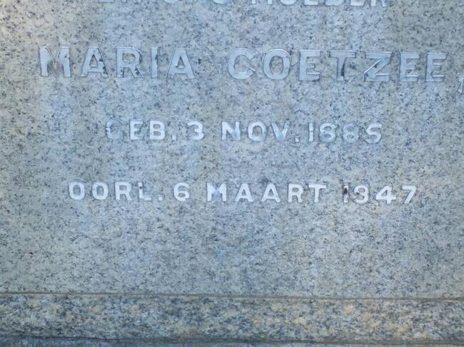 COETZEE Maria 1885-1947