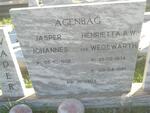 AGENBAG Jasper Johannes 1926- & Henrietta A.W. WEGEWARTH 1934-1991