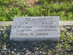 DEMINEY Sam 1926-1982 & Malie 1943-2000