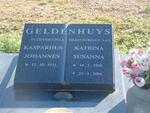 GELDENHUYS Kasparhus Johannes 1931- & Katrina Susanna 1938-2004