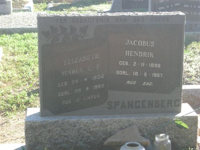 SPANGENBERG Jacobus Hendrik 1896-1967 & Elizabeth Maria C.F. 1890-1982