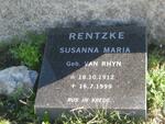 RHIJN Benjamin, van 1889-1952 :: RENTZKE Susanna Maria nee VAN RHYN 1912-1999