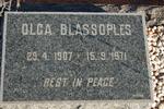 BLASSOPLES Olga 1907-1971
