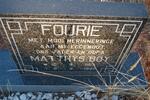 FOURIE Matthys 1913-1995