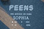 PEENS Sophia 1910-1996