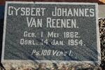 REENEN Gysbert Johannes, van 1862-1954