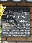 KLERK Chris, de 1922- & Anna 1924-2003