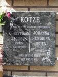 KOTZE Christiaan Jacobus 1925- & Johanna Hendrina 1927-2006