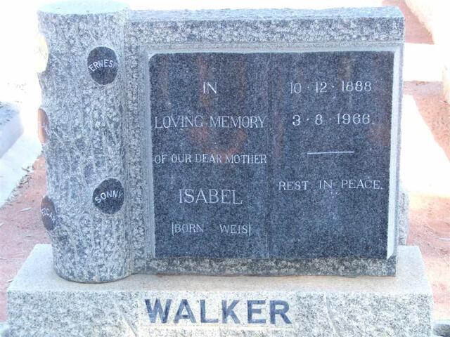 WALKER Isabel nee WEISS 1888-1966