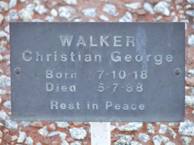 WALKER Christiaan George 1918-1988