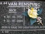 RENSBURG Nick, van 1932-2004