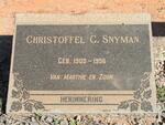SNYMAN Christoffel C. 1905-1956
