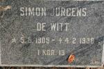 WITT Simon Jurgens, de 1905-1938