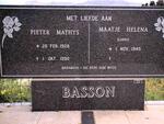 BASSON Pieter Mathys 1928-1990 &  Maatje Helena LUBBE 1945-