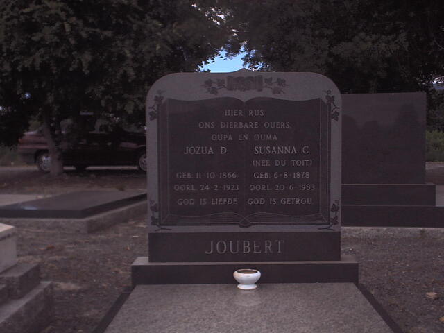 JOUBERT Jozua D. 1866-1923 & Susanna C. DU TOIT 1878-1983